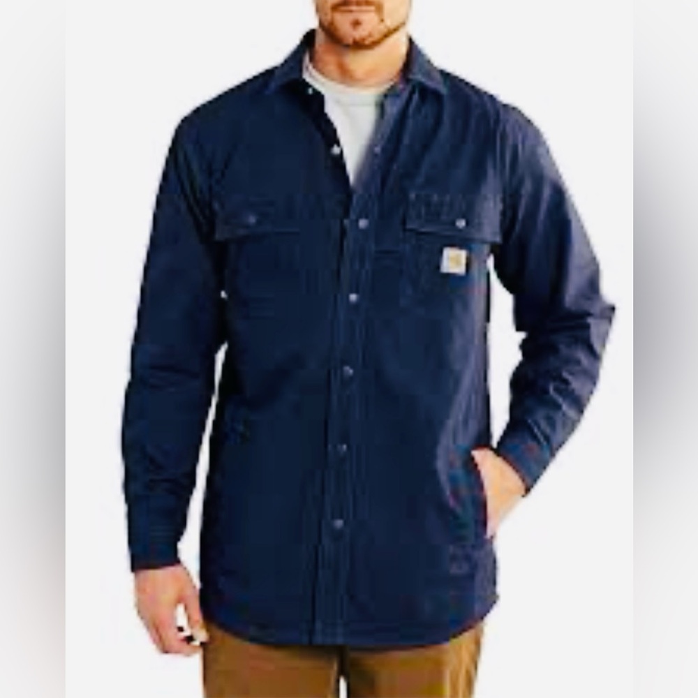 Carhartt Flame Resistant (FR) Blue Work Shirt sz M